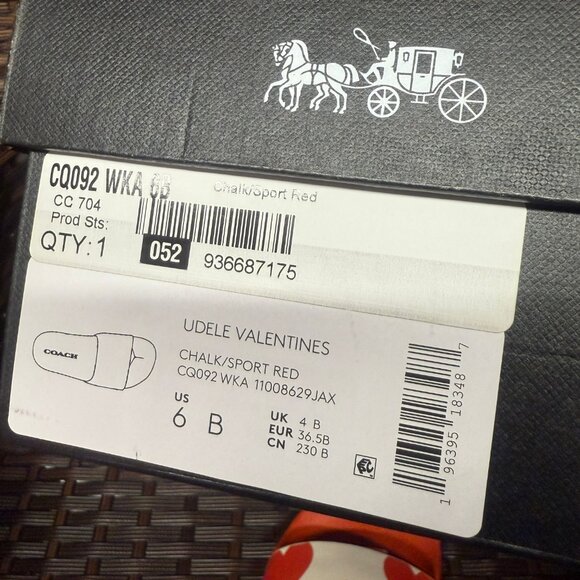 coach Udele Sport Slide With Valentine's Print cq092 - Picture 6 of 6